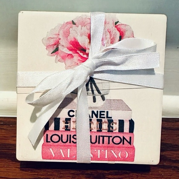 Amanda Greenwood Luxury Ceramic Coasters – Set of 4 Designer Chic Prints NWT - Picture 15 of 15